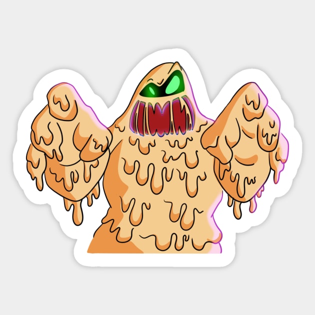 Extra Cheese Monster Sticker by MorenoArtwork